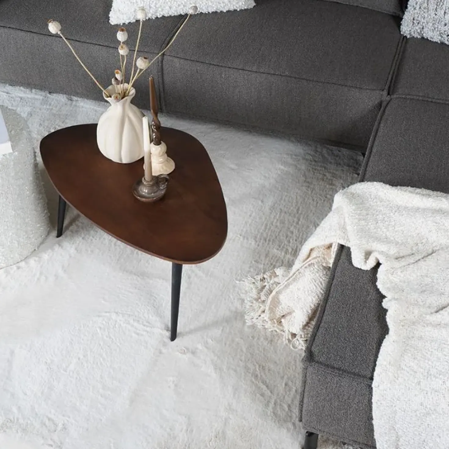 Vloerkleed Velluto Beige 200 x 280 cm