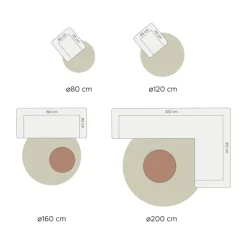 Vloerkleed Velluto Choco Rond ø200 cm
