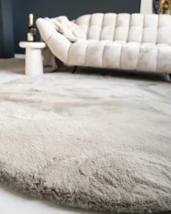 Vloerkleed Zena round grijs