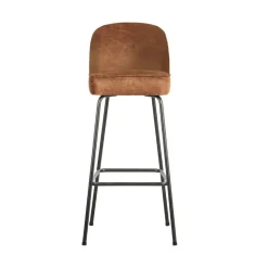 Vogue Barstoel Hoog Leer Cognac