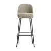 Vogue Barstoel Hoog Structure Velvet Wheatfield