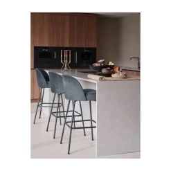 Vogue Barstoel Hoog Velvet Blauw