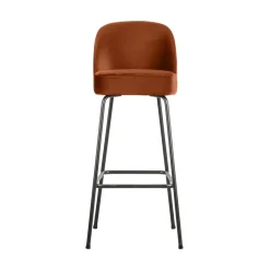 Vogue Barstoel Hoog Velvet Roest