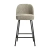 Vogue Barstoel Laag Structure Velvet Wheatfield