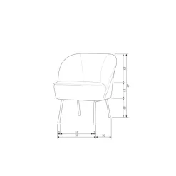Vogue Fauteuil Velvet Blauw