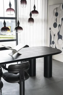 Walter Eettafel zwart Eikenhout 300 cm