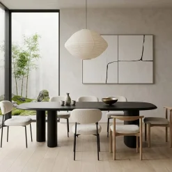 Walter Eettafel zwart Eikenhout 300 cm