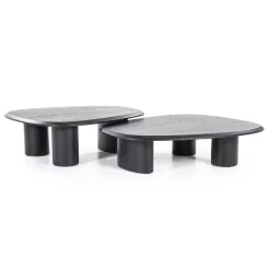 Walter Salontafel zwart Eikenhout 96 cm