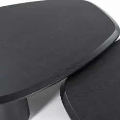 Walter Salontafel zwart Eikenhout 96 cm