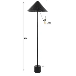 Wanda 1-lichts Vloerlamp Charcoal