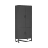 Wandkast Luff Zwart Metaal 80cm
