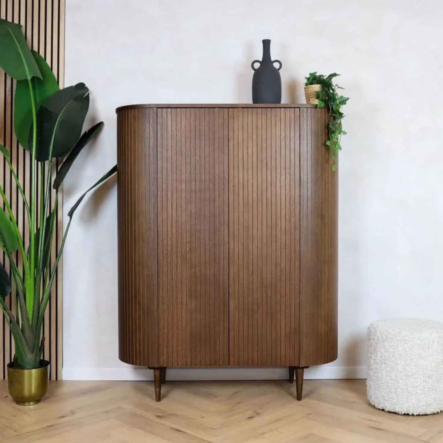 Wandkast Oliva Walnoot Eikenhout 125cm