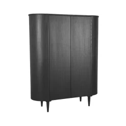 Wandkast Oliva Zwart Eikenhout 125cm