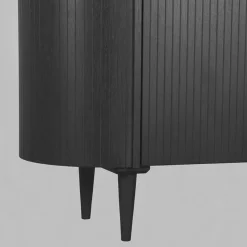 Wandkast Oliva Zwart Eikenhout 125cm