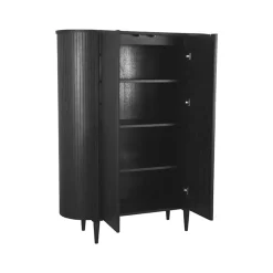 Wandkast Oliva Zwart Eikenhout 125cm