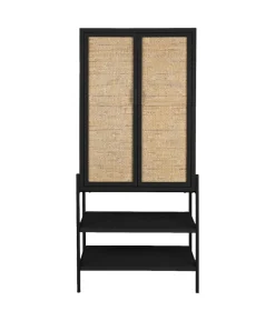 Wandkast Yasu Rotan Zwart 70cm