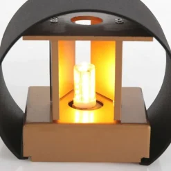Wandlamp Muro Halfrond Zwart