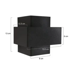 Wandlamp Muro Kubus Zwart