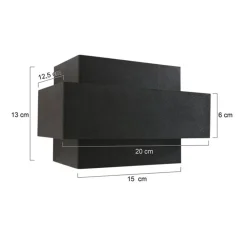 Wandlamp Muro Large Kubus Zwart