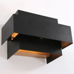 Wandlamp Muro Large Kubus Zwart