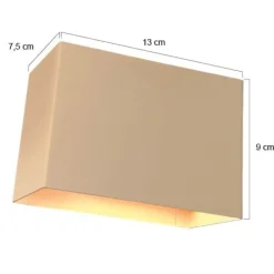 Wandlamp Muro Rechthoek Crème