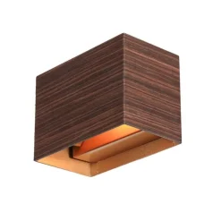 Wandlamp Muro Rechthoek Hout look