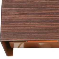 Wandlamp Muro Rechthoek Hout look