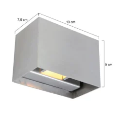Wandlamp Muro Rechthoek Staal