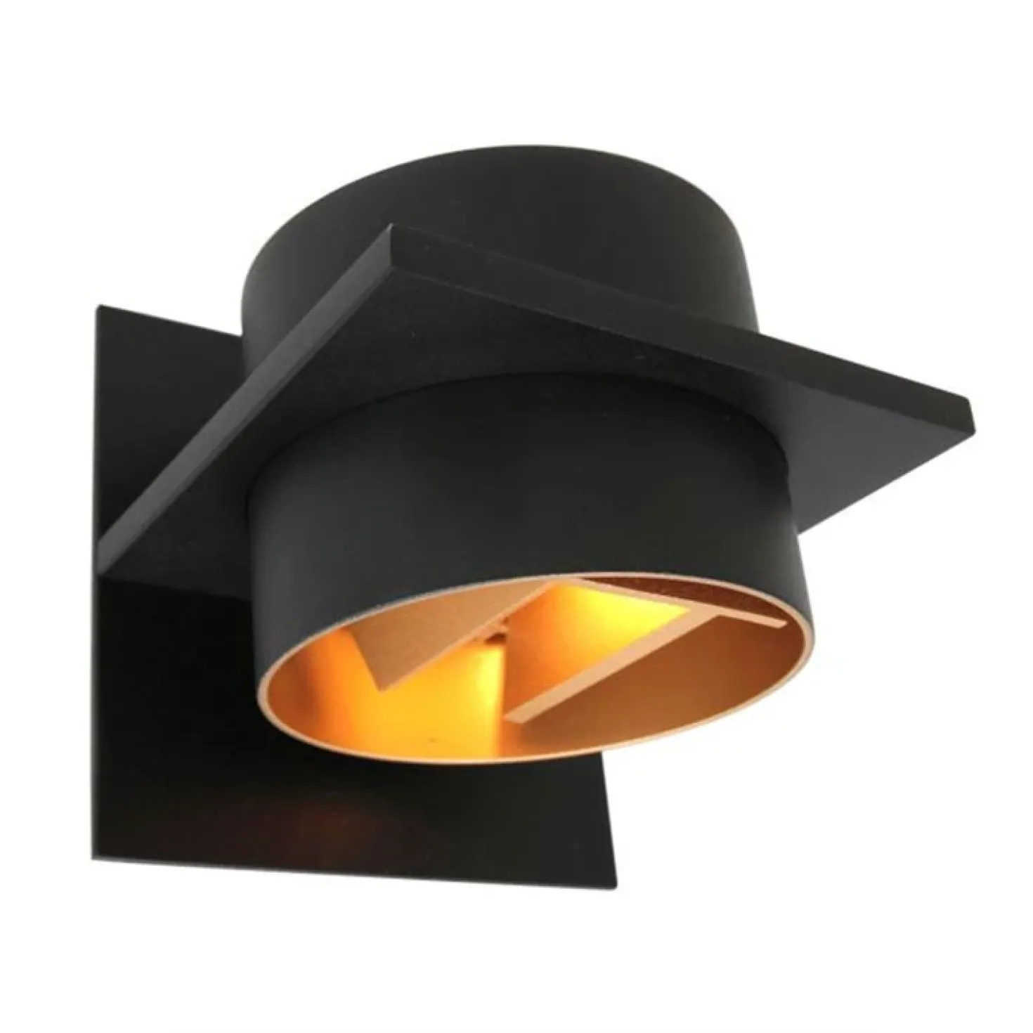 Wandlamp Muro Rond Zwart