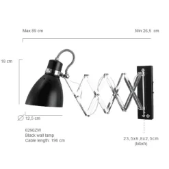 Wandlamp Spring Zwart