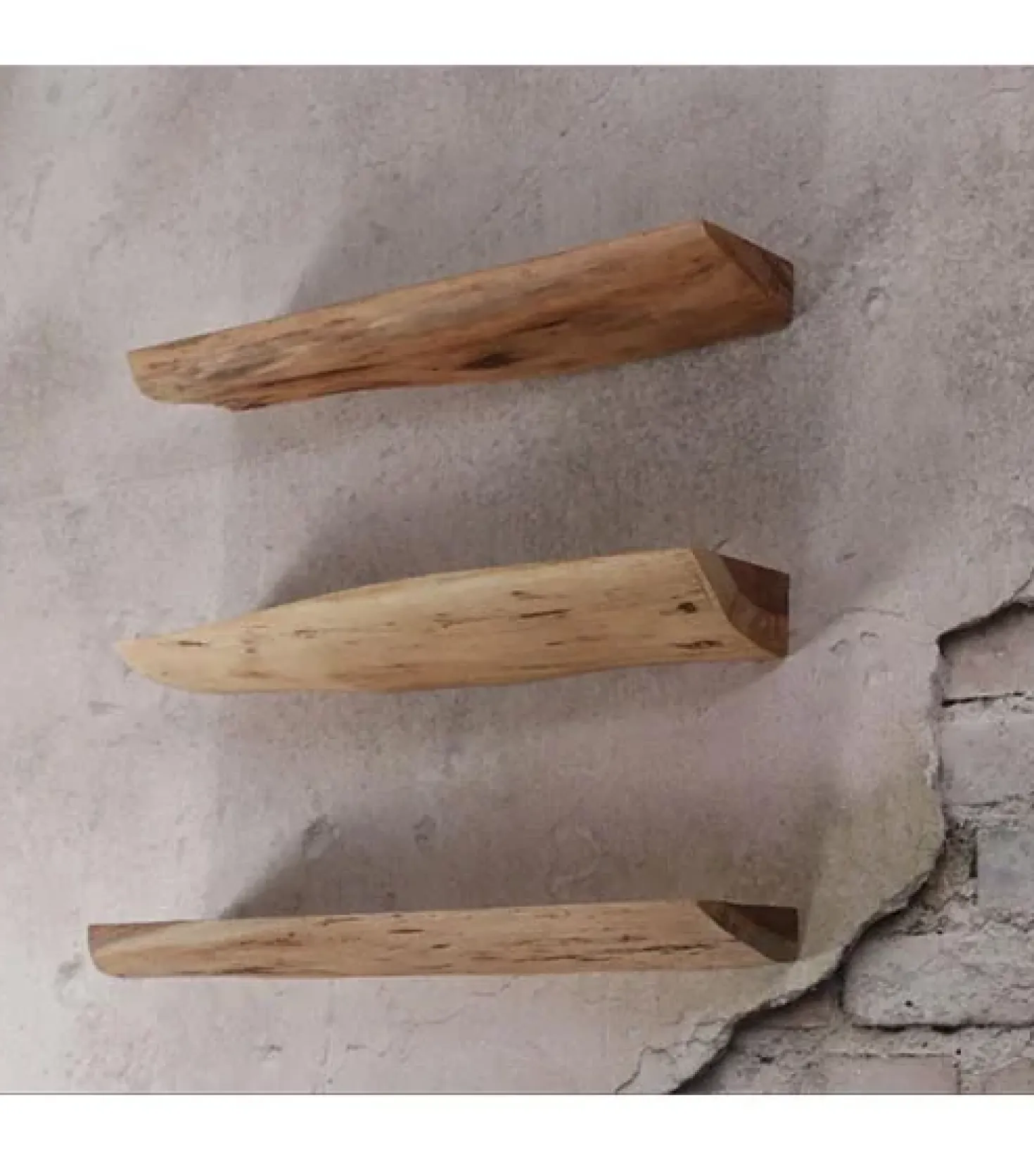 Wandplank hout Davis set van 3