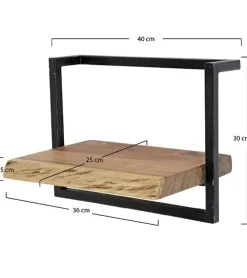 Wandplank hout Stockton/c 40cm