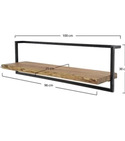 Wandrek industrieel Stockton 5 135cm