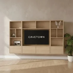 Watford Medium zwevende Cinewall compleet blond oak