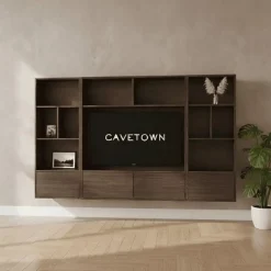 Watford Medium zwevende Cinewall compleet Dark almond