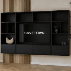 Watford Medium zwevende Cinewall compleet Zwart