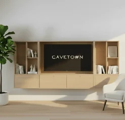 Watford Small zwevende Cinewall compleet Blond oak