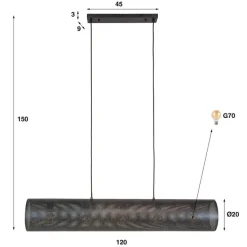 Wayne 5-lichts Hanglamp Metaal