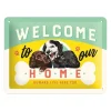 Welcome to our home - metalen bord