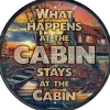 What happens in the cabin - metalen bord