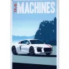 White Car Time Machines - metalen bord