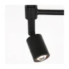Wilco 2-lichts Vloerlamp Zwart met Zilver Velvet kap