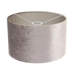 Wilco 2-lichts Vloerlamp Zwart met Zilver Velvet kap