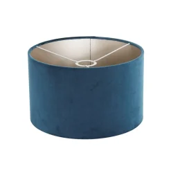 Wilco 1-lichts Vloerlamp Zwart met Blauw Velvet kap