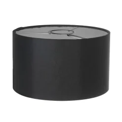 Wilco 1-lichts Wandlamp Zwart met Zwart Linnen kap