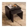 Willa Bijzettafel Set van 2 Teak Zwart