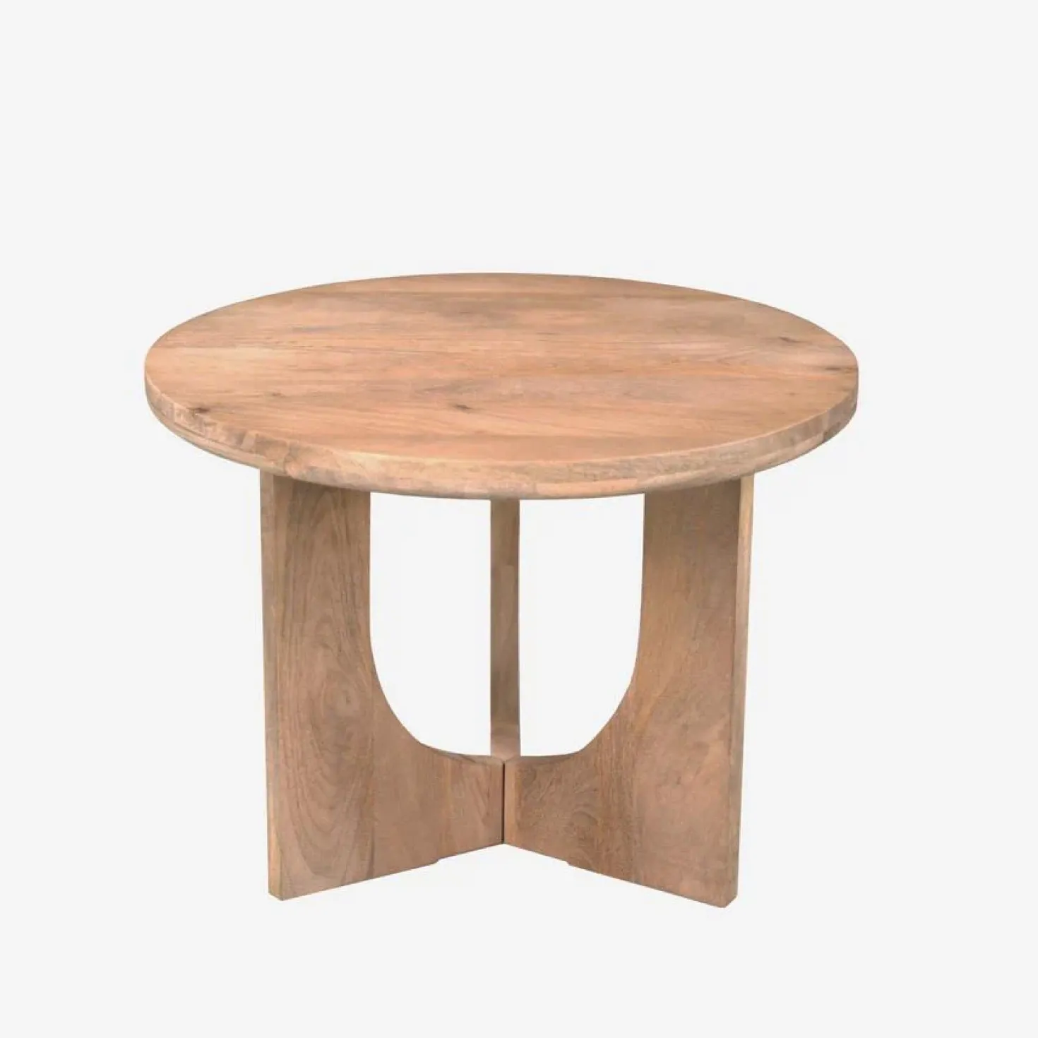 William Salontafel rond Naturel Mangohout 60cm