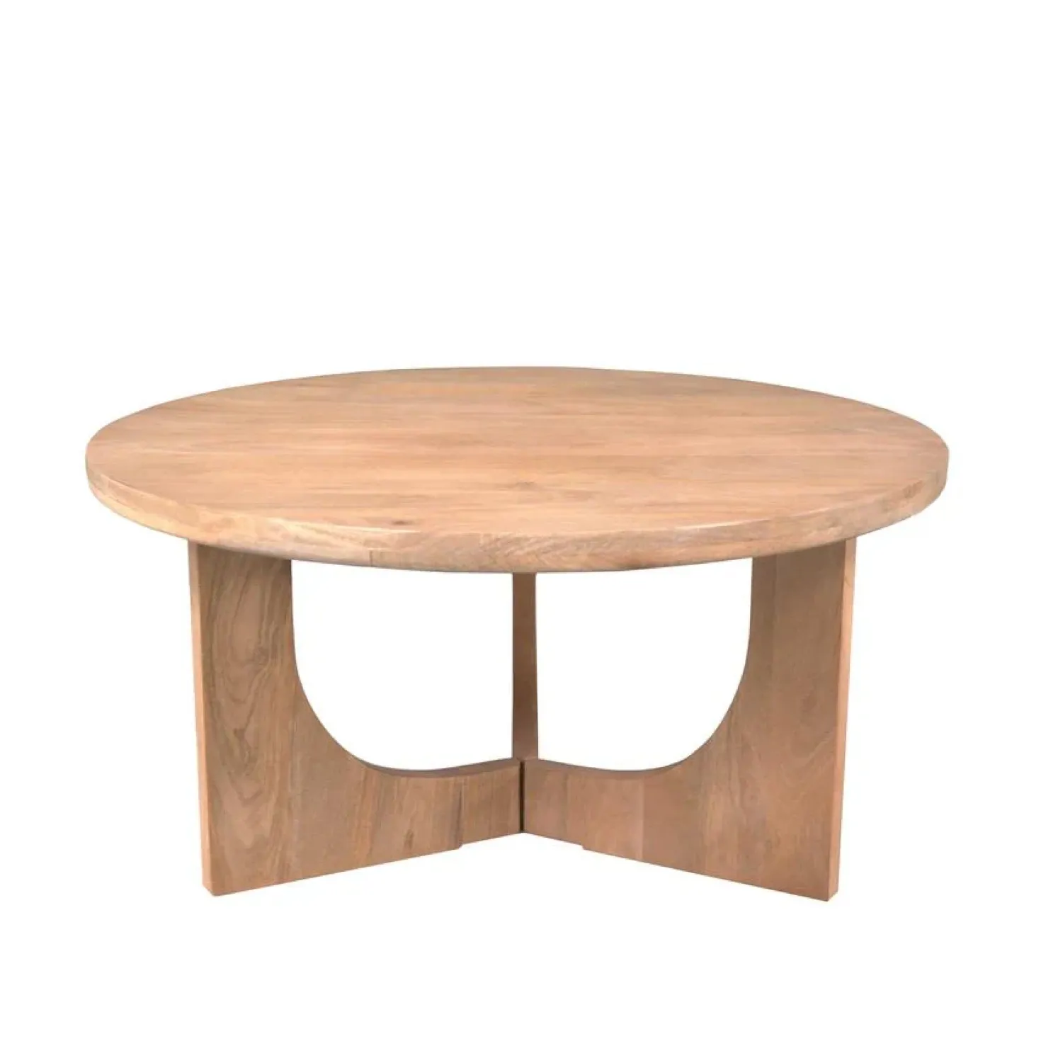 William Salontafel rond Naturel Mangohout 80cm