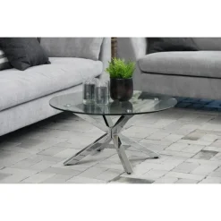 Willow Salontafel rond Glas 82cm