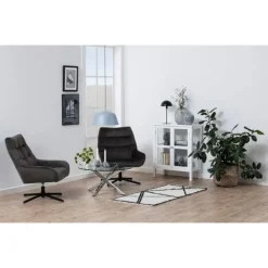 Willow Salontafel rond Glas 82cm